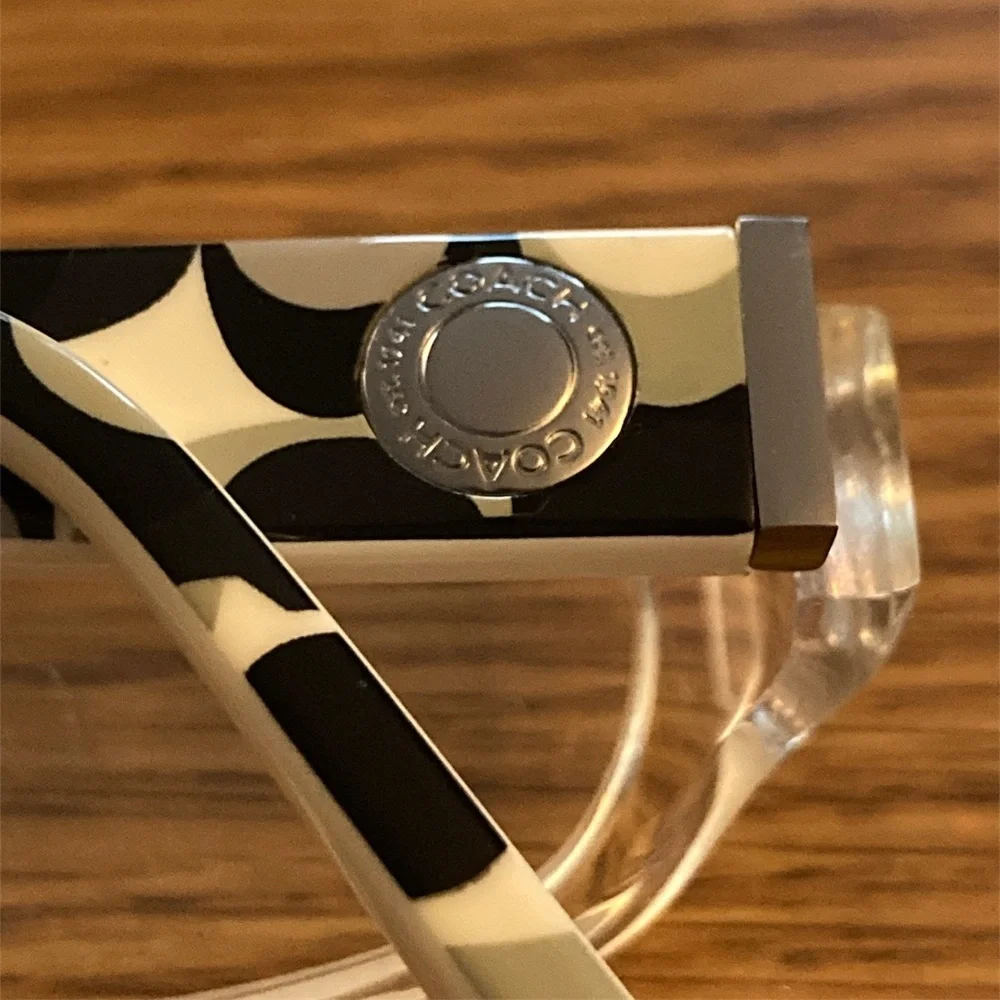 COACH Roberta 843 Eyeglasses in color Crystal with Black Coach Case EUC